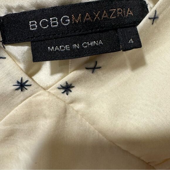 BCBG BCBGMAXAZRIA Silk Blend Bamboo Cream Floral Slip Tank Mini sundress Dress - Picture 12 of 12